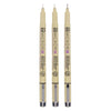 Sakura Pigma Micron Endui 3 Fineliners Black 02-04-08