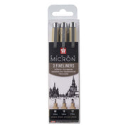 Sakura pigma micron etui 3 fineliners zwart 08-10-12 breed - afbeelding 2