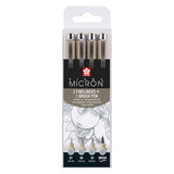 Sakura Pigma Micron Fineliner Set, 4 sizes, Light cooling gray - afbeelding 2