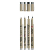 Sakura pigma micron fineliner set, 4 maten, licht koelgrijs - afbeelding 1