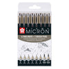 Sakura Pigma Micron Fineliner set 8 penna. (luce) raffreddamento grigio