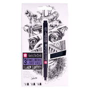 Sakura pigma micron black edition set en gratis etui, 3st - afbeelding 2