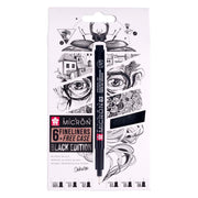 Sakura pigma micron black edition set en gratis etui, 6st - afbeelding 2