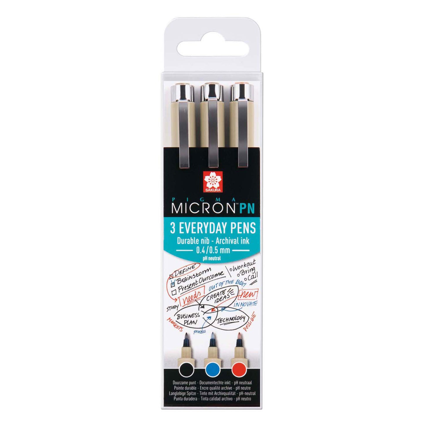 Sakura Pigma Micron PN Office Set 3 Colores
