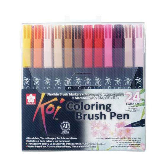 Set di pennelli da colorare Sakura Koi, 24 colori