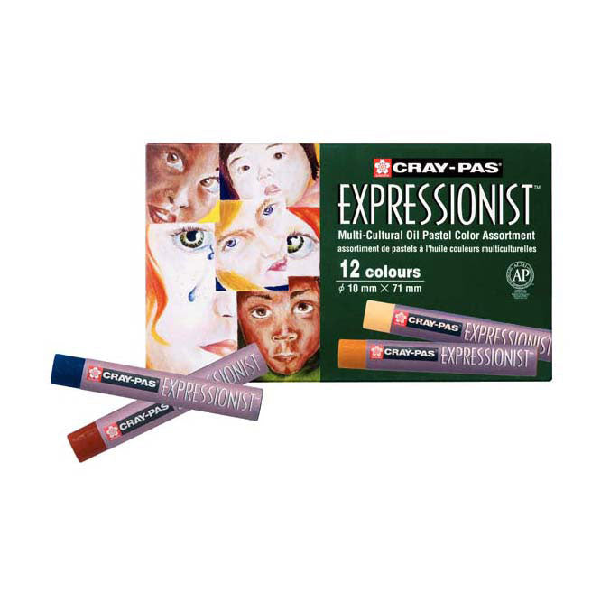 Sakura Cray-Pas Expressionist ha set 12 pastelli a petrolio multiculto.