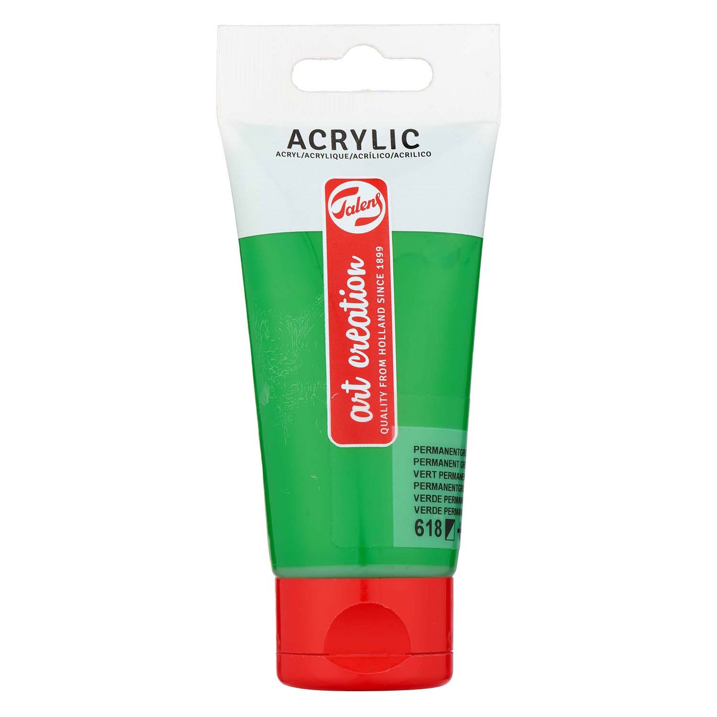 Creazione d'arte di Talens Acrilic Paint Tube 75 ml Luce verde permanente