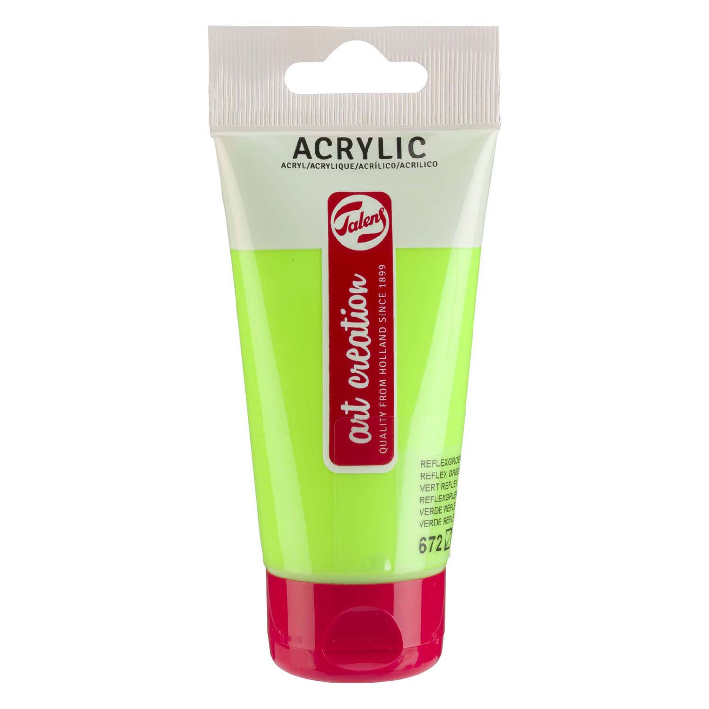 Creazione d'arte di Talens Acrilic Paint Tube 75ml Reflex Green 672