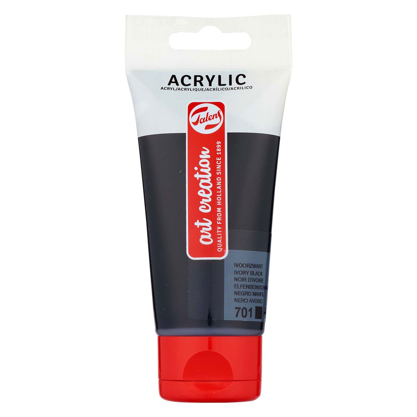 Talens art creation acrylverf tube 75ml ivoorzwart 701