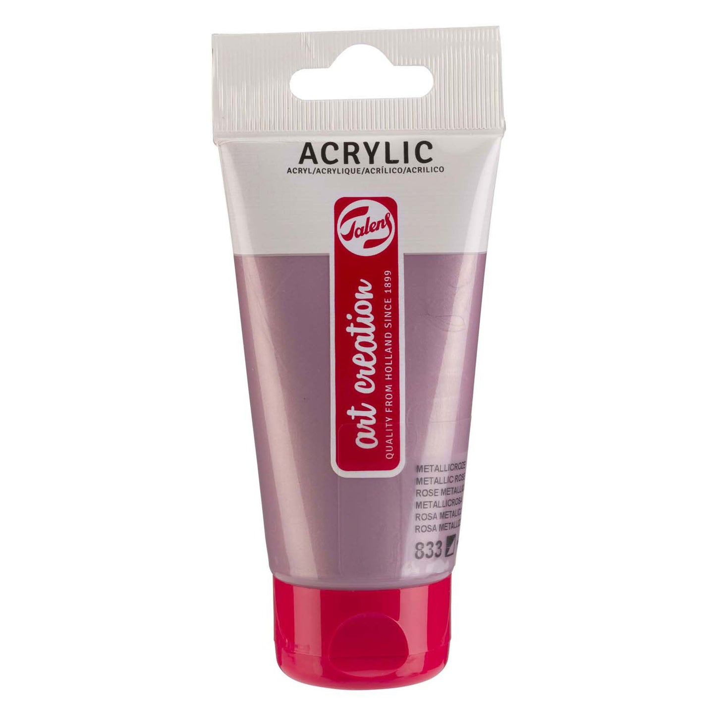 Creazione artistica di Talens tubo di vernice acrilico 75 ml Metallic Pink 833