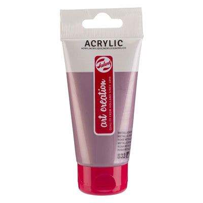 Creazione artistica di Talens tubo di vernice acrilico 75 ml Metallic Pink 833