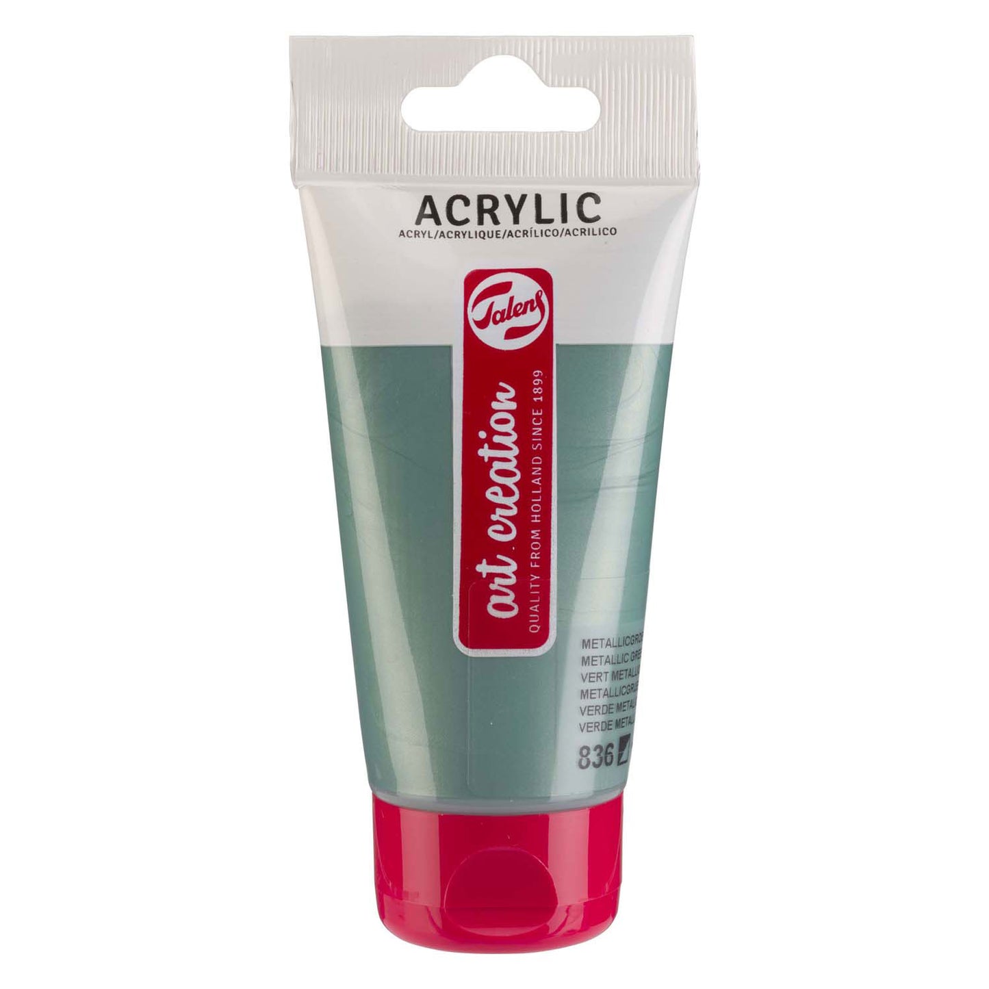 Talens Art Creation Tubo de pintura acrílica 75 ml de verde metálico 836