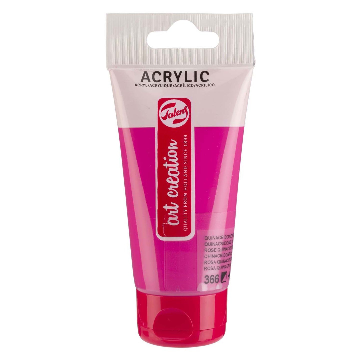 Talens art creation acrylverf tube 75ml quinacridoneroze