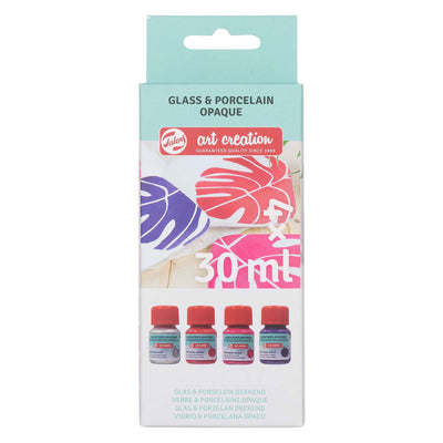 Talens art create.glas porcellana copre 4 x30ml rosa argento