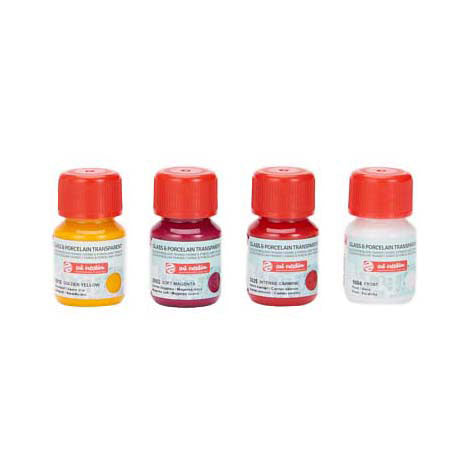Talens art creation glas porseleintransp. 4x30ml rozefrost