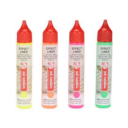 Talens art creazione effectliner set 4x28ml neon
