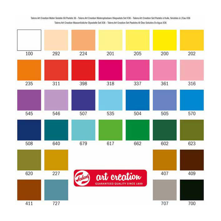 Talens Art Creation Water -Pastoli olio unili Set 36