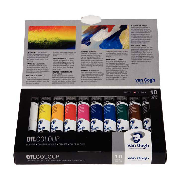 Van Gogh Pintura al óleo Conjunto básico con 10 colores en tubos de 20 ml