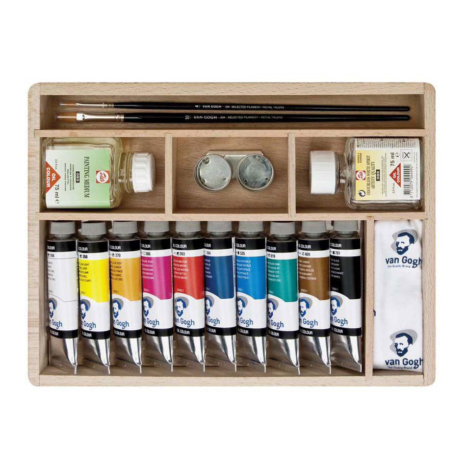 Van Gogh Oil Paint Box Basic con 10 colori 40ml