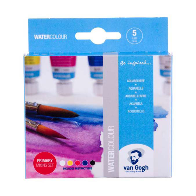 Van gogh aquarelverf primaire mengset, 5x10ml tubes