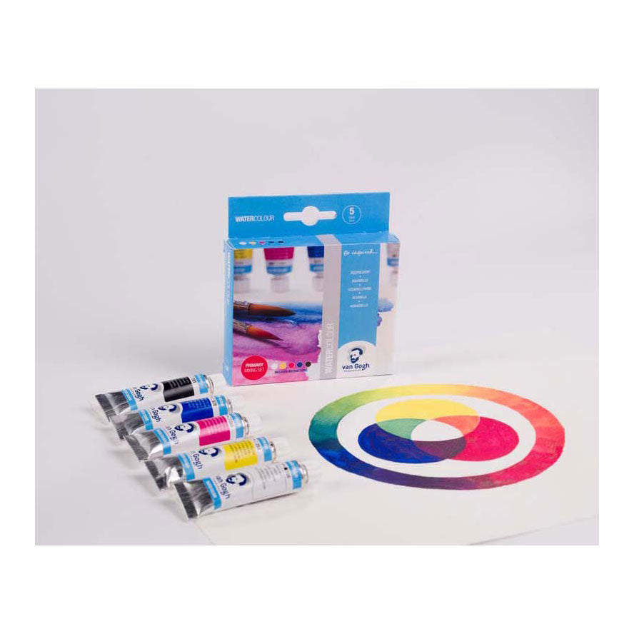 Van gogh aquarelverf primaire mengset | 5 x 10 ml tubes