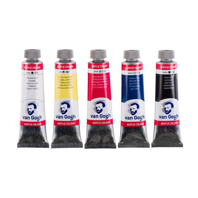 Van Gogh Acrilic Paint Primary Mix Set, 5x40ml