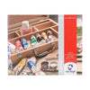 Van gogh acrylverf in kist basic met 10 kleuren in tubes van 40 ml + accessoires