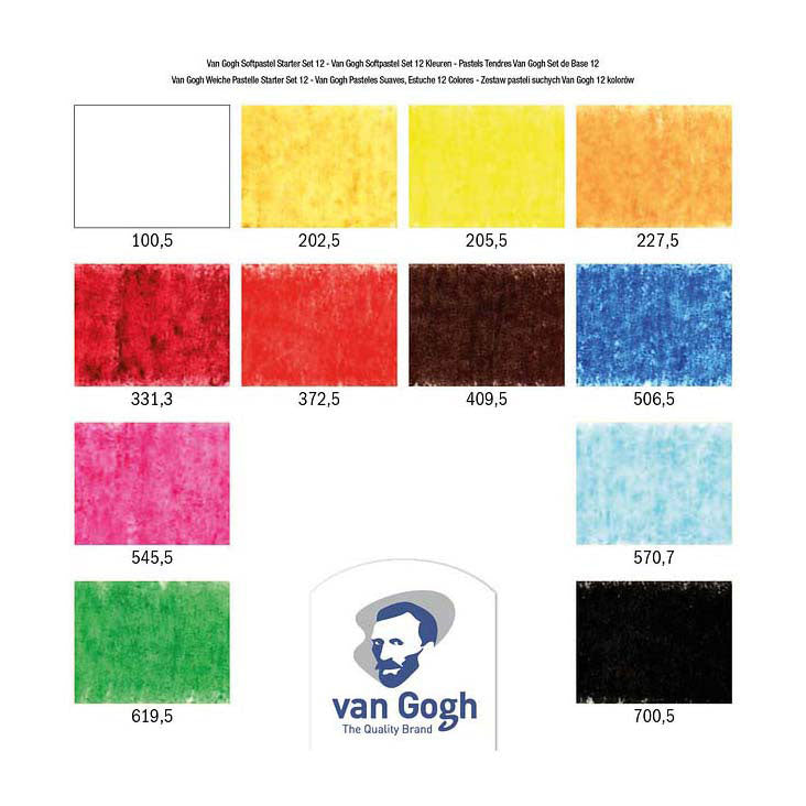 Van Gogh SoftPastels Set di avviamento con 12 colori