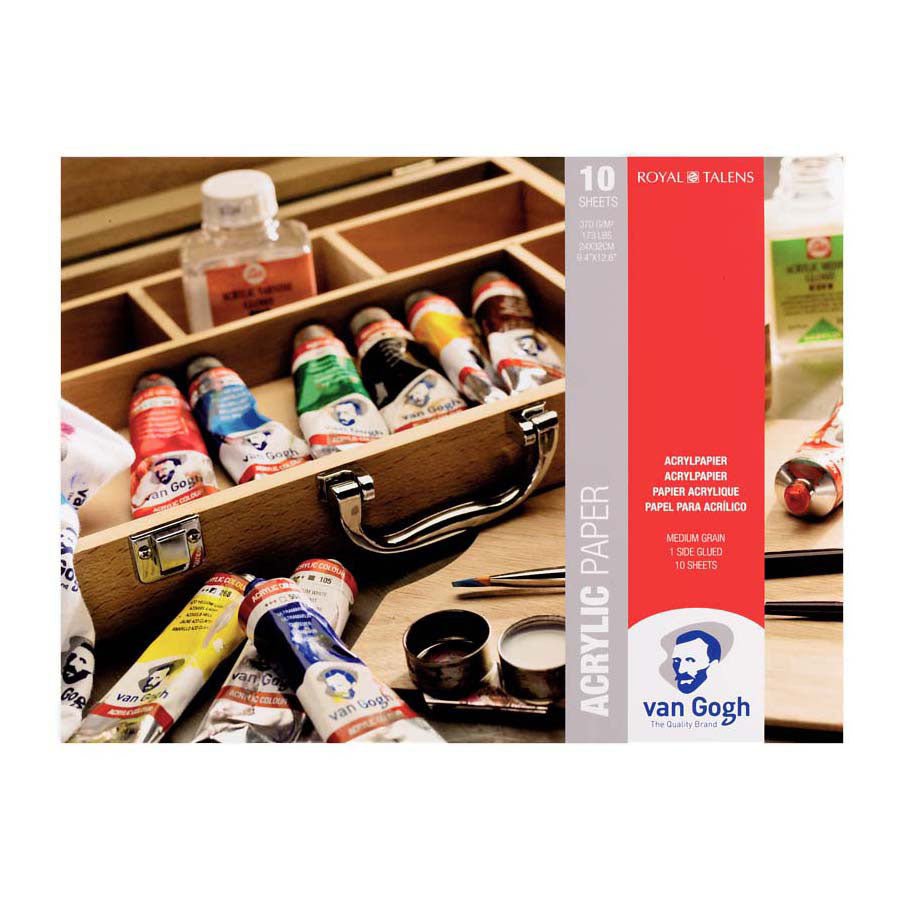 Blocco van Gogh con carta di vernice acrilica 10V 370G formato 24x32cm