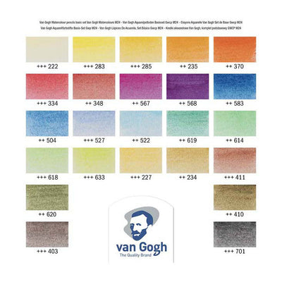 Van Gogh Basic Set Aquarel Pencils con 24 colori