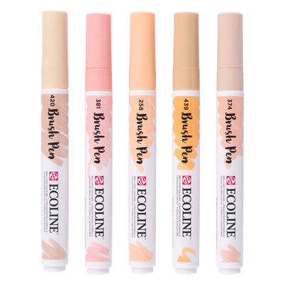 Set pennarelli Bruynzeel ecoline ritratto, 5 colori