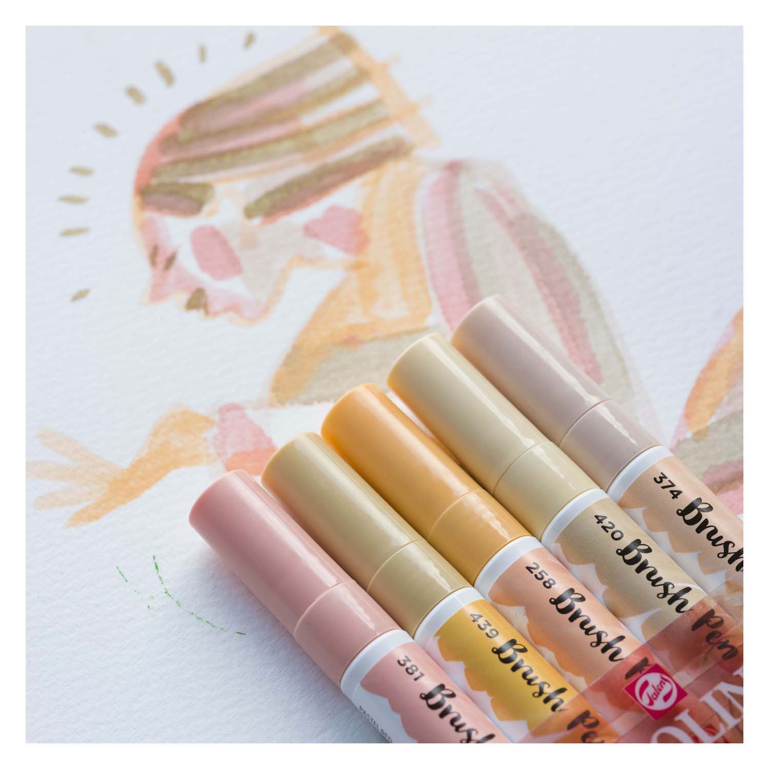 Set pennarelli Bruynzeel ecoline ritratto, 5 colori