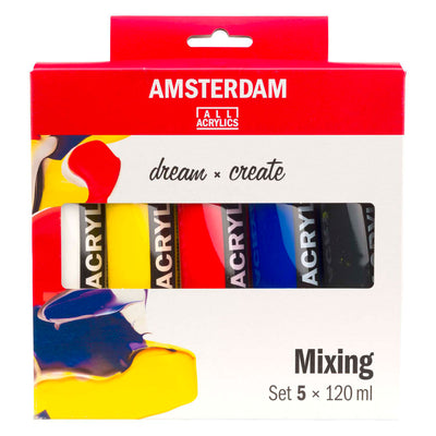 Bruynzeel Amsterdam standard series acrylic paint mixing set 120ml, 5 pcs.