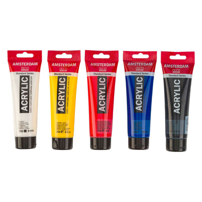 Bruynzeel Amsterdam set di miscelazione colori acrilici serie standard 120 ml, 5 pz.