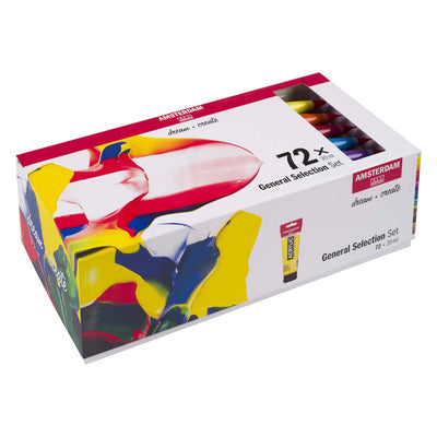 Juego de selección general de pintura acrílica serie estándar Bruynzeel amsterdam 20 ml, 72 piezas.