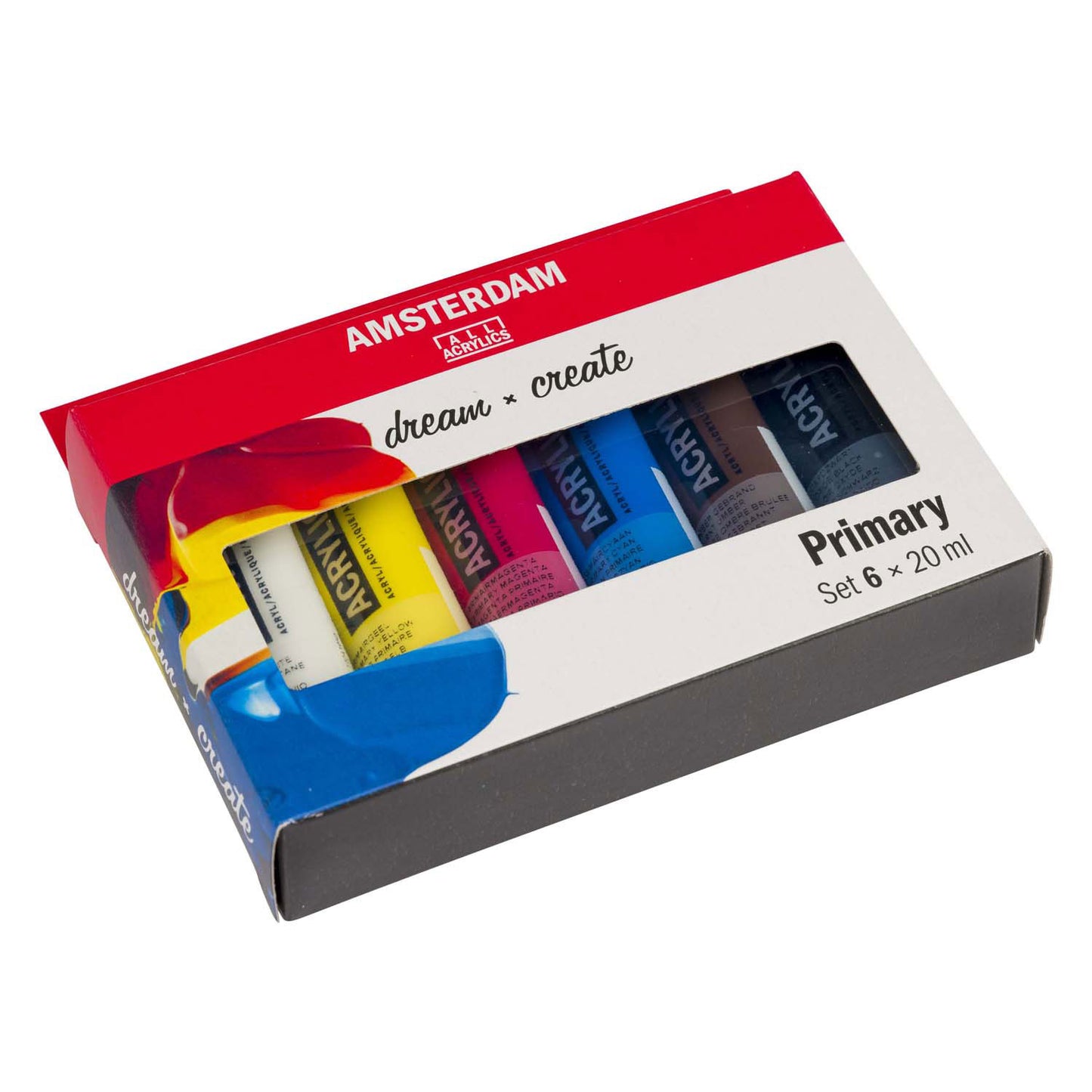 Juego primario de pintura acrílica Bruynzeel amsterdam serie estándar 20 ml, 6 piezas.