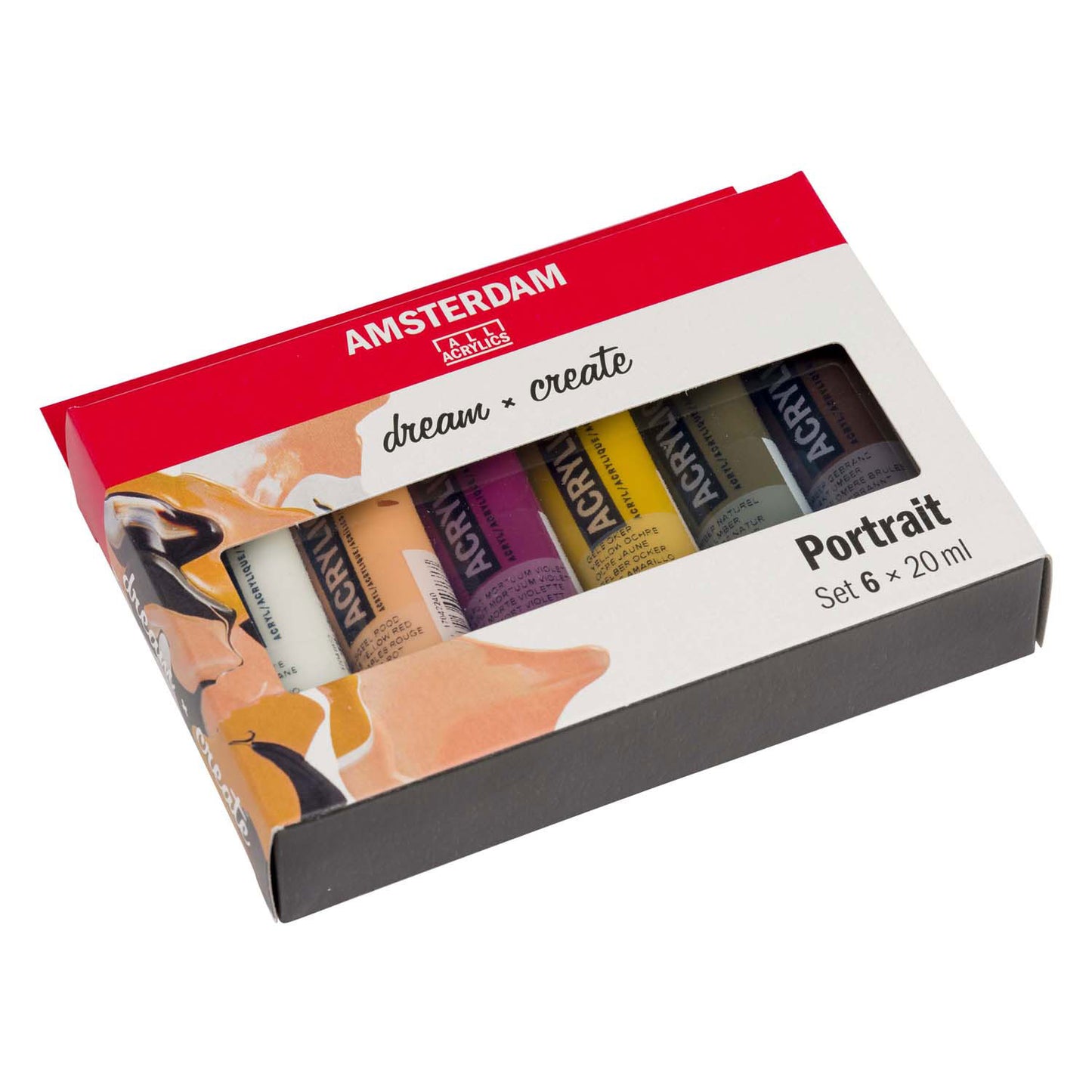 Bruynzeel Amsterdam serie standard set di colori acrilici per ritratti 20 ml, 6 pz.
