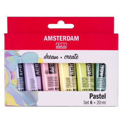 Bruynzeel Amsterdam serie standard set di pastelli acrilici da 20 ml, 6 pz.