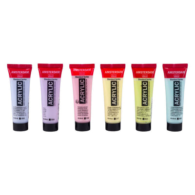 Bruynzeel Amsterdam serie standard set di pastelli acrilici da 20 ml, 6 pz.