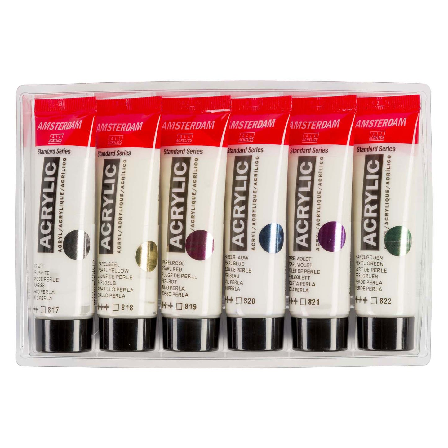 Bruynzeel Amsterdam serie standard colori acrilici madreperla set 20 ml, 6 pz.