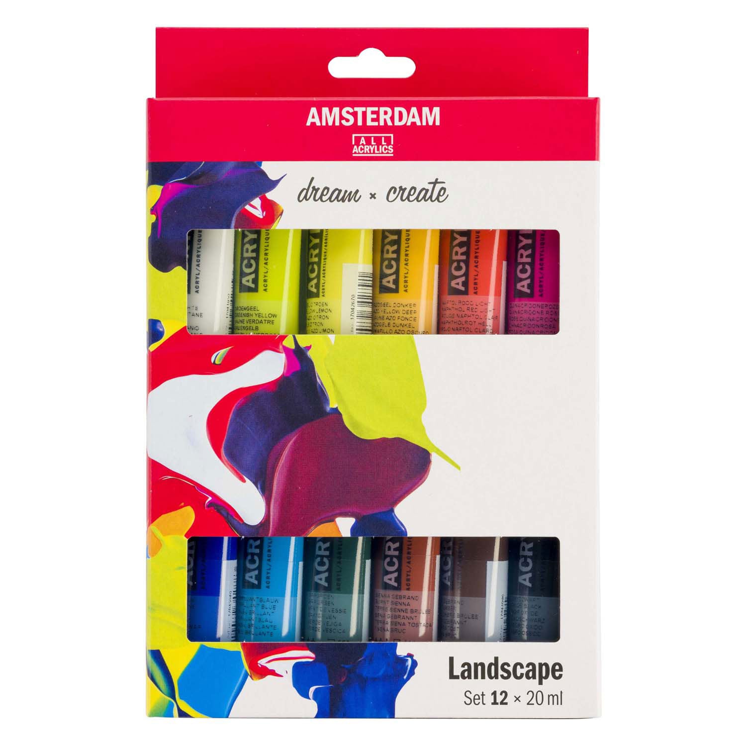 Bruynzeel Amsterdam serie estándar pintura acrílica paisaje set 20ml, 12 piezas.