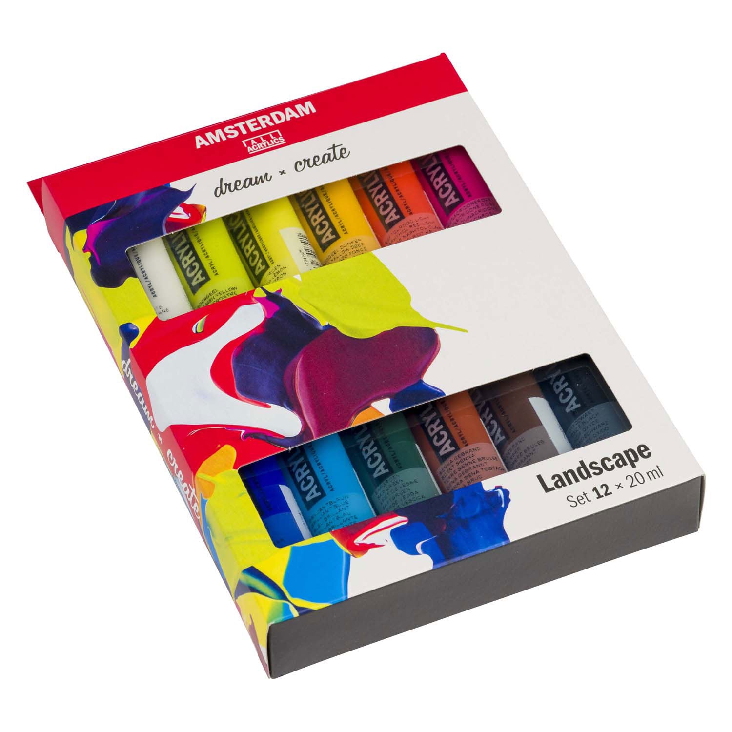 Bruynzeel Amsterdam serie estándar pintura acrílica paisaje set 20ml, 12 piezas.
