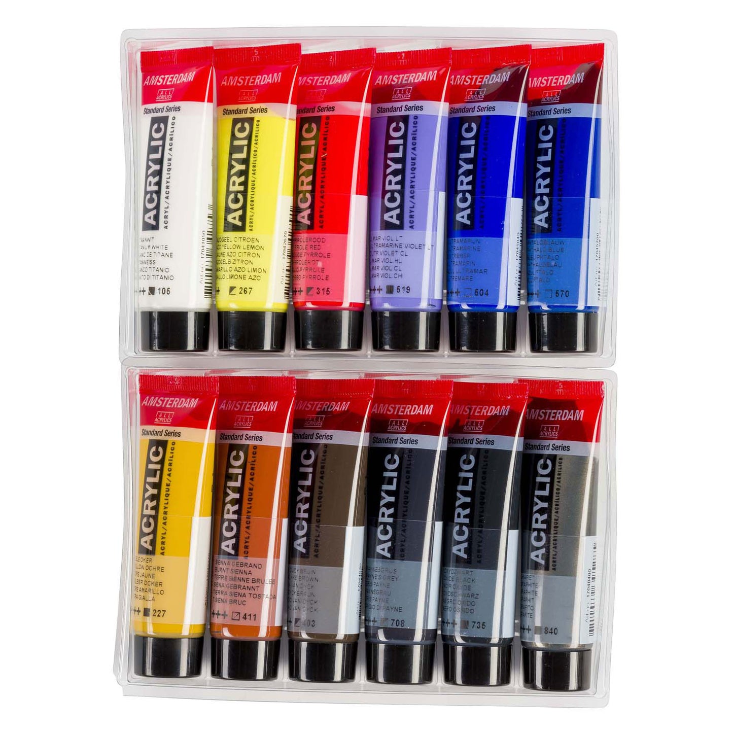 Bruynzeel Amsterdam serie estándar pintura acrílica paisaje urbano set 20ml, 12 uds.
