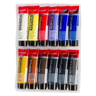 Bruynzeel Amsterdam serie standard set di colori acrilici paesaggio urbano 20 ml, 12 pz.