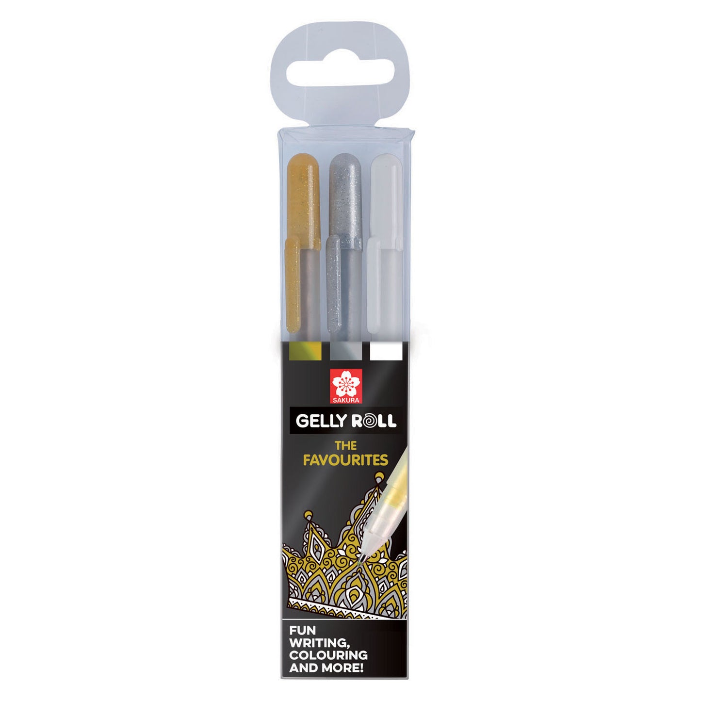Sakura • gelly roll gelpen goud, zilver wit 3stuks