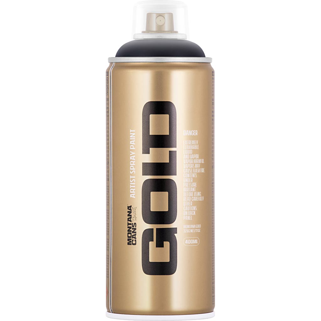 Pintura en aerosol Montana, negro, 400 ml 1 caja