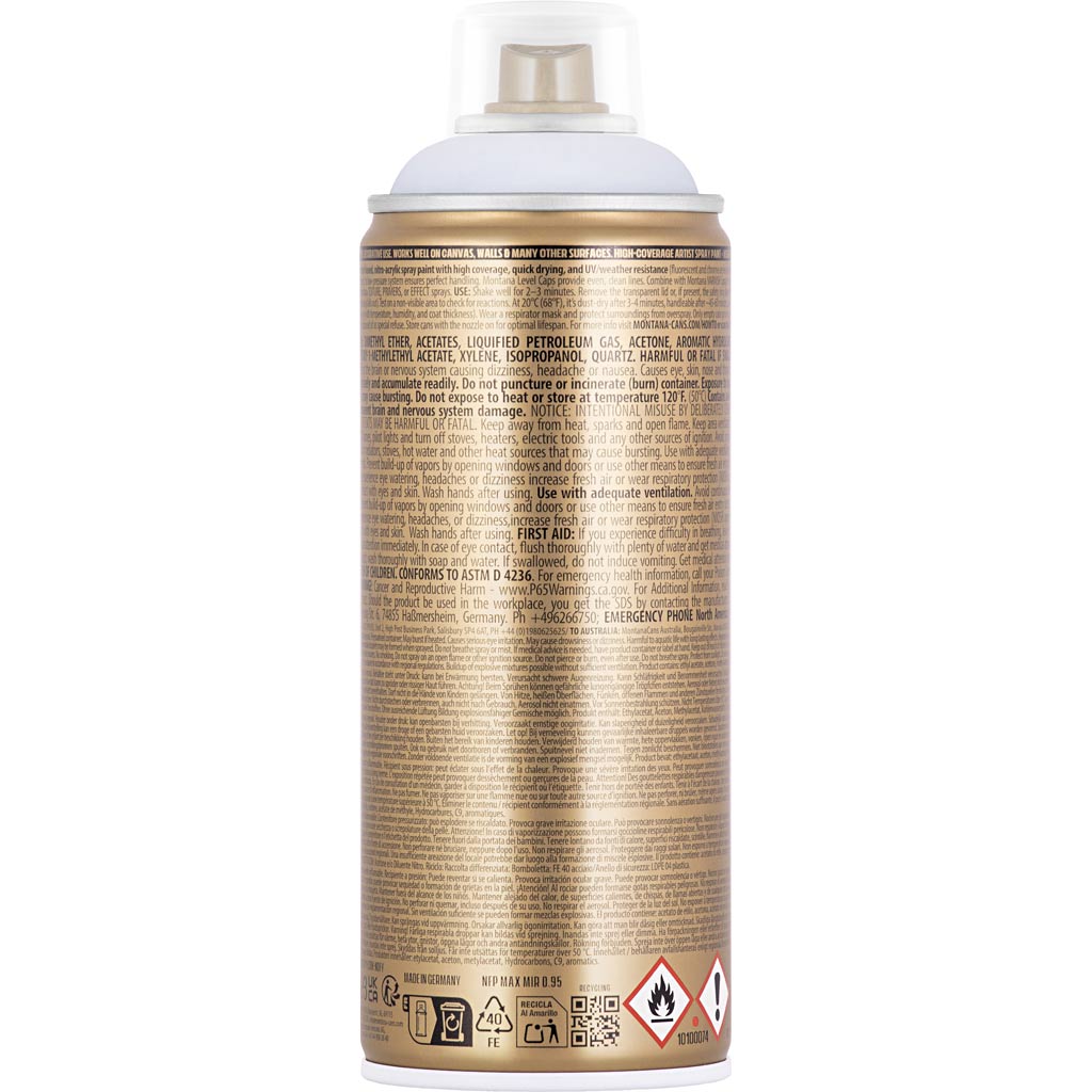 Montana spray paint, white, 400 ml 1 box