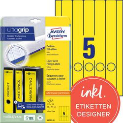 Etichetta posteriore Avery zweckform ultragrip gialla