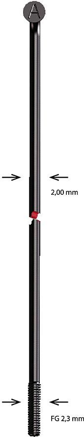Alpina spaak spoke stainless steel 2x185mm