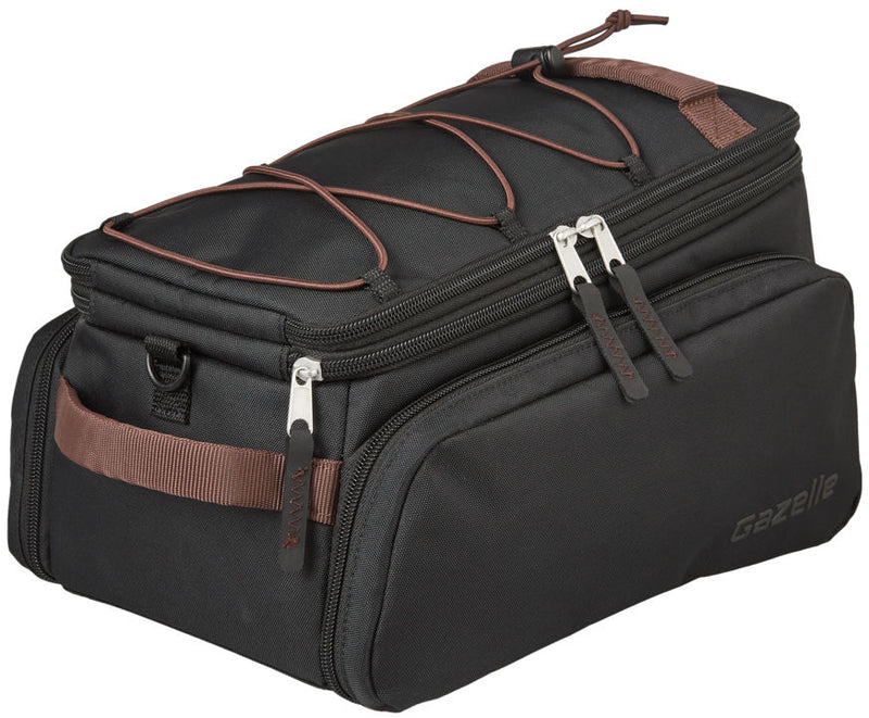 Gazelle Bagugh Behaviour Behaviour Bag Trunkbag 31 litri Black Brown scuro